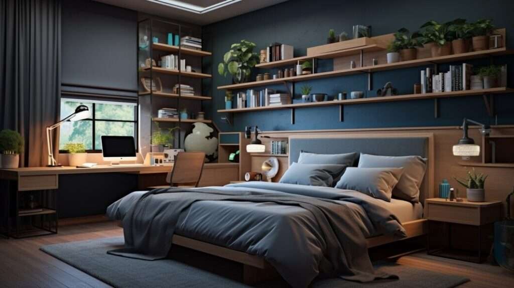 Bedroom Grey Blue