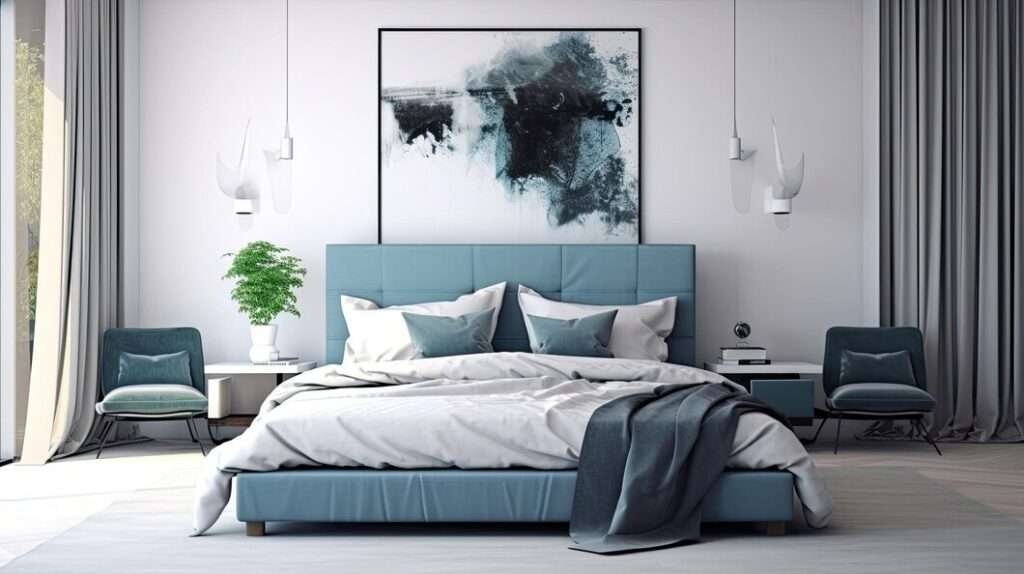 Bedroom Grey Blue