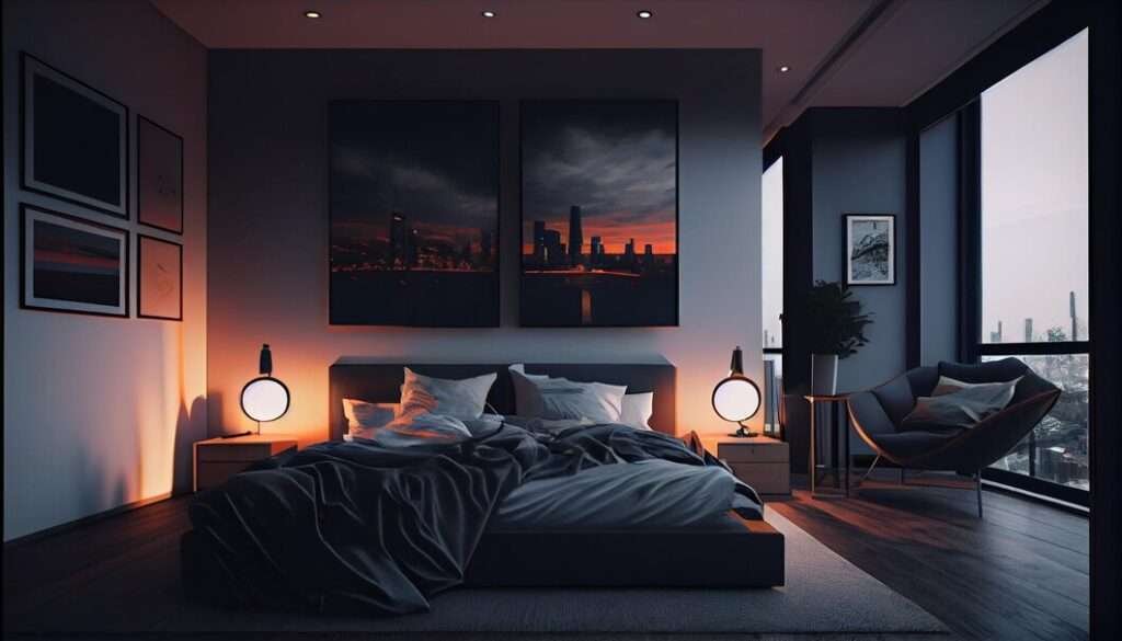 Bedroom Grey Blue