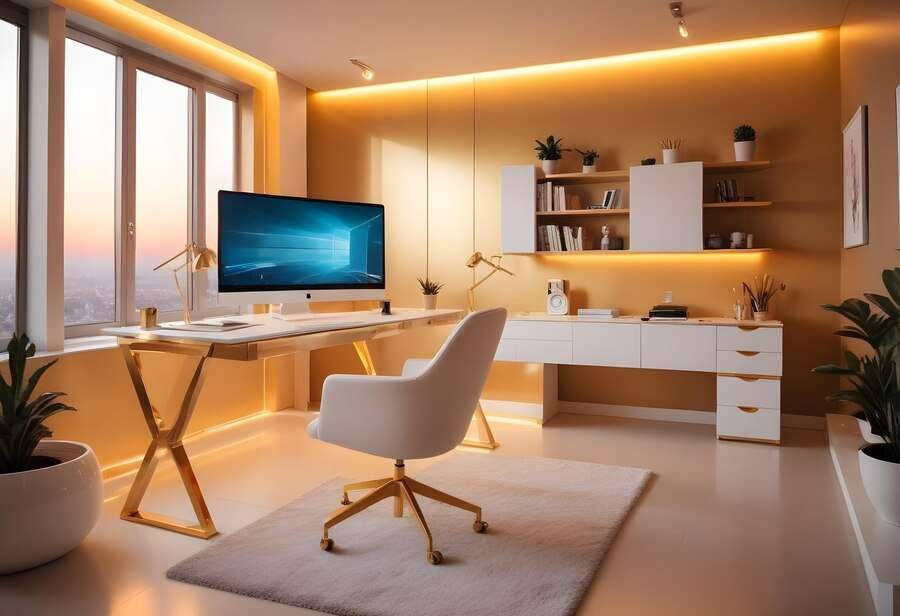 Modern Home Office Lighting Ideas