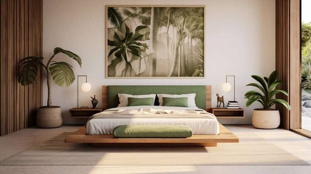 Minimalist Thuma bed frame showcasing eco-friendly materials and sleek design.